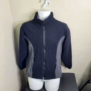 Viking Creekside II Coat Men Small Zip Up Fleece Jacket Black Gray